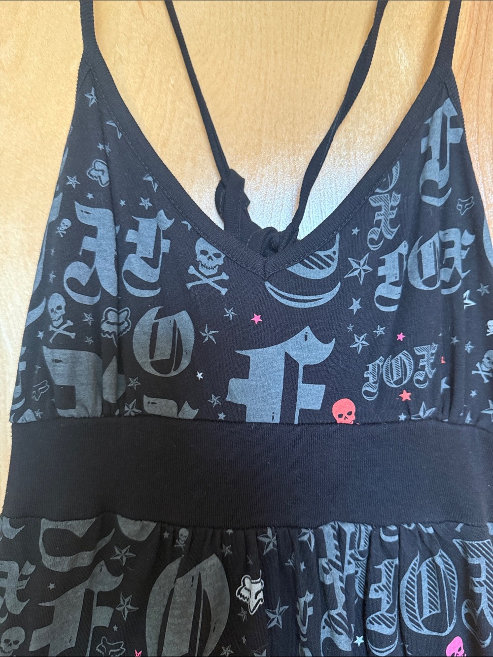 Fox Black Graphic Print summer Dress/coverup - Picture 3 of 6